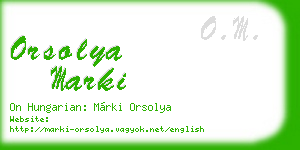 orsolya marki business card