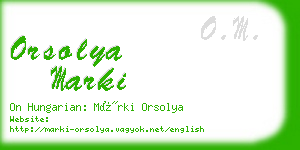 orsolya marki business card